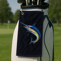 Leaping Blue Marlin Golf Towel