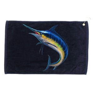 Leaping Blue Marlin Grommeted Golf Towel