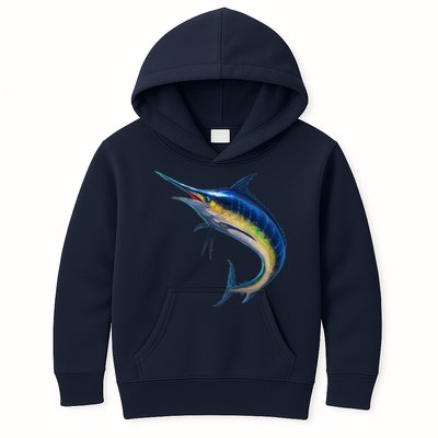 Leaping Blue Marlin Kids Hoodie