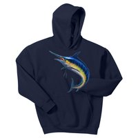 Leaping Blue Marlin Kids Hoodie