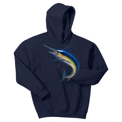 Leaping Blue Marlin Kids Hoodie