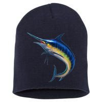 Leaping Blue Marlin Short Acrylic Beanie