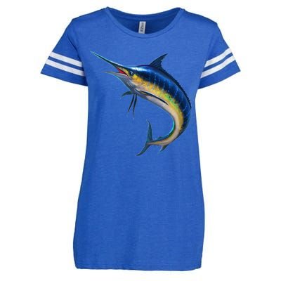 Leaping Blue Marlin Enza Ladies Jersey Football T-Shirt