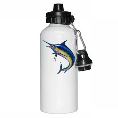 Leaping Blue Marlin Aluminum Water Bottle