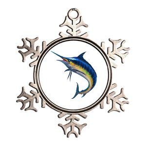 Leaping Blue Marlin Metallic Star Ornament