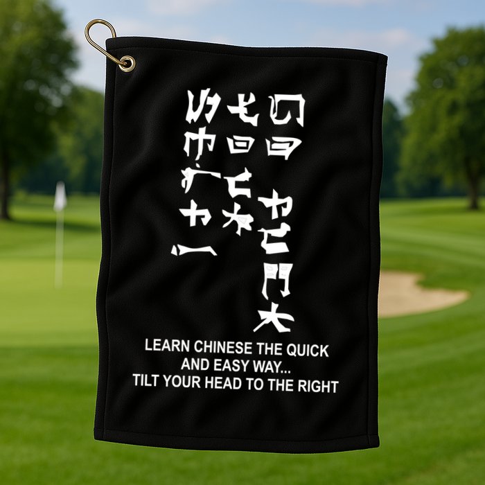 Learn To Read Chinese Golf Towel
