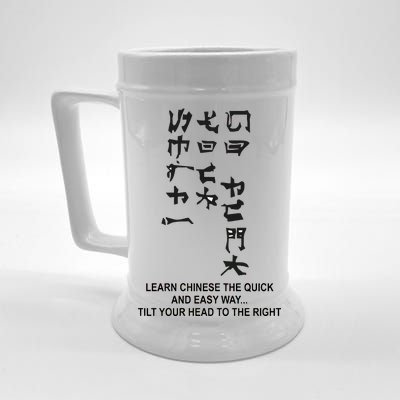 Learn To Read Chinese Beer Stein