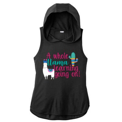 Learning Llama Ladies PosiCharge Tri-Blend Wicking Draft Hoodie Tank