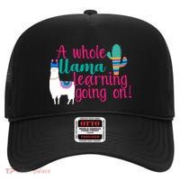 Learning Llama High Crown Mesh Back Trucker Hat
