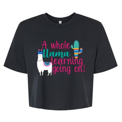 Learning Llama Bella+Canvas Jersey Crop Tee