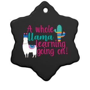 Learning Llama Ceramic Star Ornament