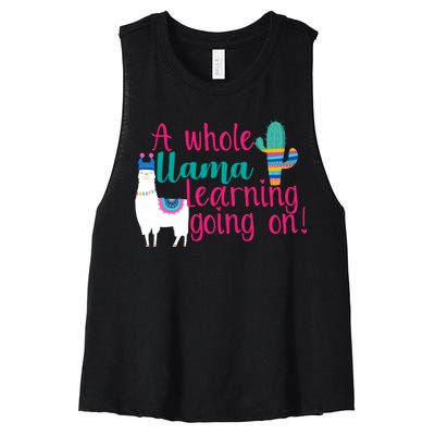 Learning Llama Women's Racerback Cropped Tank