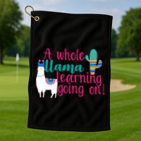Learning Llama Golf Towel