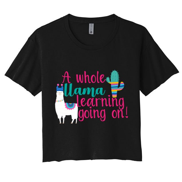 Learning Llama Women's Crop Top Tee