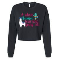 Learning Llama Cropped Pullover Crew