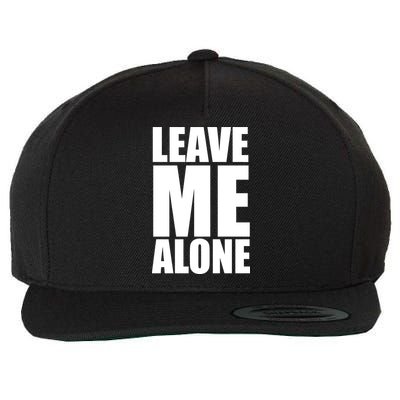 Leave Me Alone Wool Snapback Cap