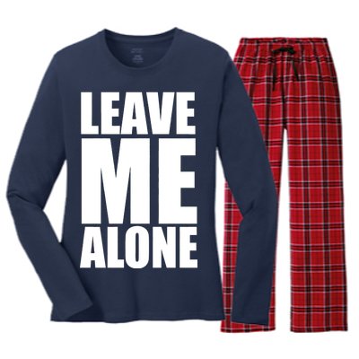 Leave Me Alone Women's Long Sleeve Flannel Pajama Set 