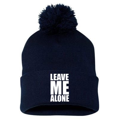 Leave Me Alone Pom Pom 12in Knit Beanie