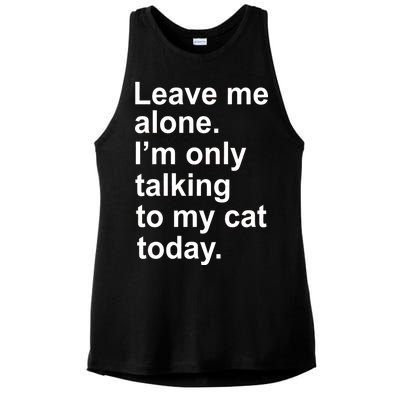 Leave Me Alone Talking To Cat Ladies PosiCharge Tri-Blend Wicking Tank