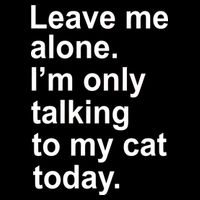 Leave Me Alone Talking To Cat 7-Panel Snapback Hat