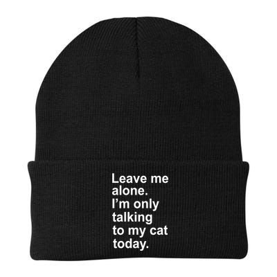 Leave Me Alone Talking To Cat Beanie