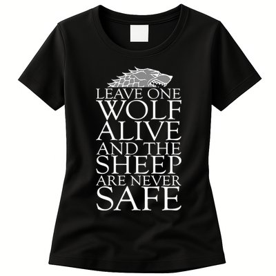 Leave One Wolf Alive And The Sheep Are Never Safe Womens T-Shirt