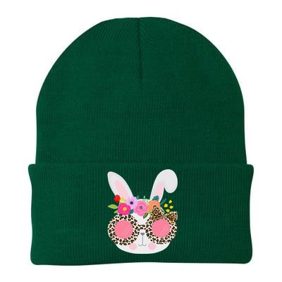 Leopard Easter Basket Stuffer Bunny Face Knit Cap Winter Beanie