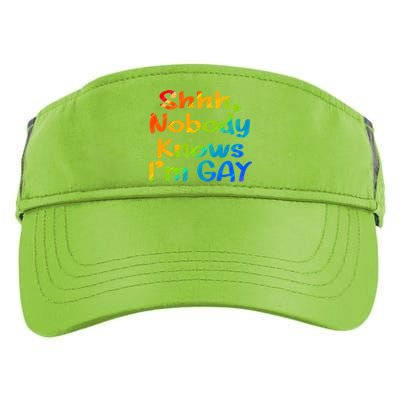 Lgbtq+ Equality Bisexual Lesbian Shh Nobody Knows Im Gay Gift Adult Drive Performance Visor