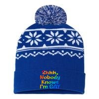 Lgbtq+ Equality Bisexual Lesbian Shh Nobody Knows Im Gay Gift USA-Made Snowflake Beanie