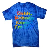 Lgbtq+ Equality Bisexual Lesbian Shh Nobody Knows Im Gay Gift Tie-Dye T-Shirt