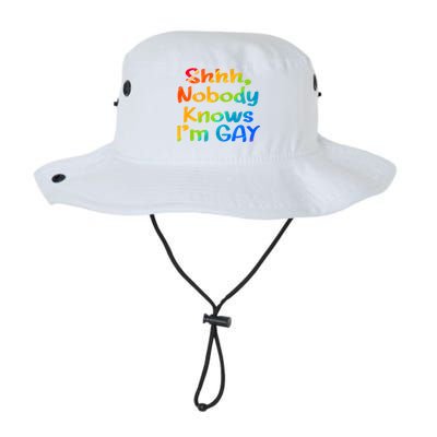 Lgbtq+ Equality Bisexual Lesbian Shh Nobody Knows Im Gay Gift Legacy Cool Fit Booney Bucket Hat