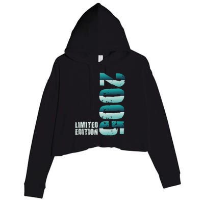 Limited Edition Birthday Made In 2005 Funny Gift Crop Fleece Hoodie