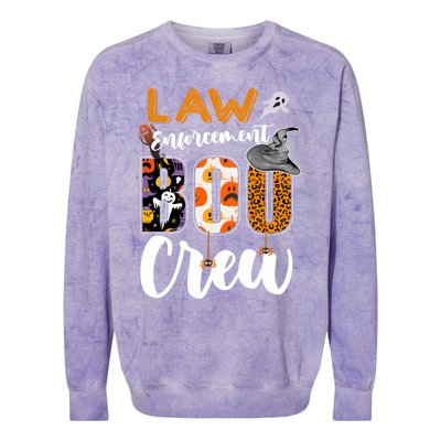 Law Enforcement Boo Crew Halloween Matching Officer Sweat Colorblast Crewneck Sweatshirt