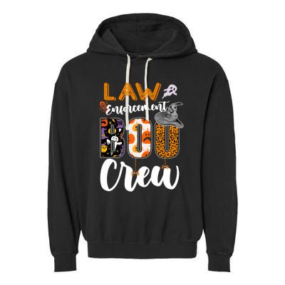 Law Enforcement Boo Crew Halloween Matching Officer Sweat Garment-Dyed Fleece Hoodie