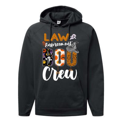 Law Enforcement Boo Crew Halloween Matching Officer Sweat Performance Fleece Hoodie