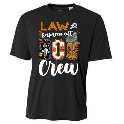 Law Enforcement Boo Crew Halloween Matching Officer Sweat Cooling Performance Crew T-Shirt