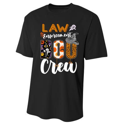 Law Enforcement Boo Crew Halloween Matching Officer Sweat Performance Sprint T-Shirt