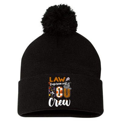 Law Enforcement Boo Crew Halloween Matching Officer Sweat Pom Pom 12in Knit Beanie