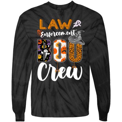 Law Enforcement Boo Crew Halloween Matching Officer Sweat Tie-Dye Long Sleeve Shirt