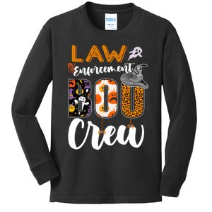 Law Enforcement Boo Crew Halloween Matching Officer Sweat Kids Long Sleeve Shirt