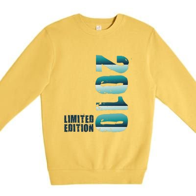 Limited Edition Birthday Made In 2010 Funny Gift Premium Crewneck Sweatshirt