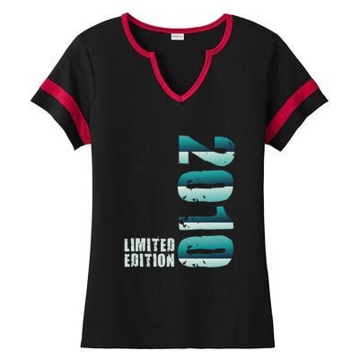 Limited Edition Birthday Made In 2010 Funny Gift Ladies Halftime Notch Neck Tee