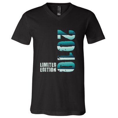 Limited Edition Birthday Made In 2010 Funny Gift V-Neck T-Shirt