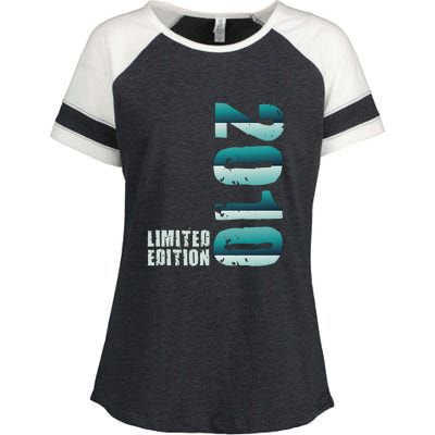 Limited Edition Birthday Made In 2010 Funny Gift Enza Ladies Jersey Colorblock Tee