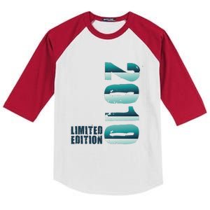 Limited Edition Birthday Made In 2010 Funny Gift Kids Colorblock Raglan Jersey