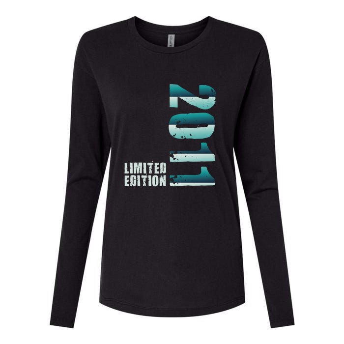 Limited Edition Birthday Made In 2011 Funny Gift Womens Cotton Relaxed Long Sleeve T-Shirt