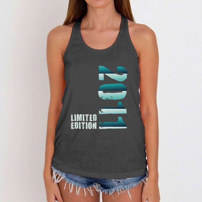 Limited Edition Birthday Made In 2011 Funny Gift Women's Knotted Racerback Tank