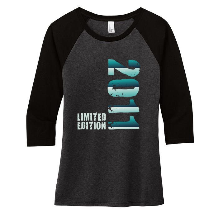 Limited Edition Birthday Made In 2011 Funny Gift Women's Tri-Blend 3/4-Sleeve Raglan Shirt