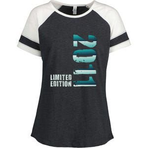 Limited Edition Birthday Made In 2011 Funny Gift Enza Ladies Jersey Colorblock Tee