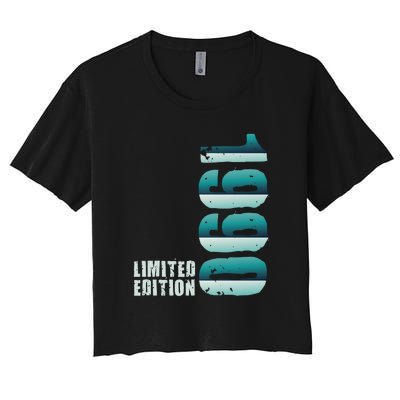 Limited Edition Birthday Made In 1990 Funny Gift Women's Crop Top Tee